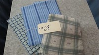 MISC COTTON AND FLANNEL FLAT SHEETS KING AND QUEEN
