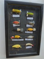 Fishing Lure Collection in Display Box 10" x 15"