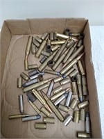 Box of miscellaneous ammo and brass
