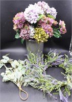 Lavender & Floral Decor w/ Vase