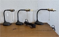 3 Vintage Desk Lamps