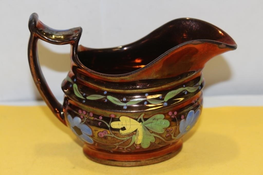 A Ceramic Lusterware Creamer