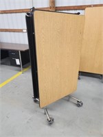 8 foot folding rolling cafeteria table