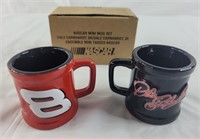 Set of two miniature Dale Earnhardt mugs