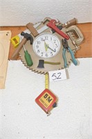 Wall Clock - Made to Look Like Tools Pendulum