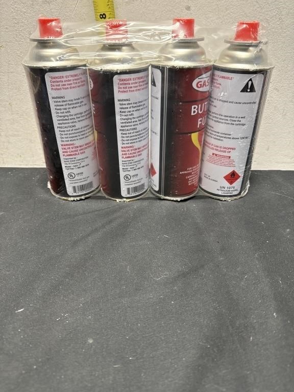 4 cans Butane fuel