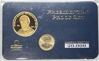 Franklin Roosevelt Pres Leadership Gold Plated Med