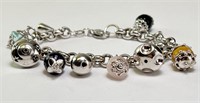 Sterling Charm Bracelet 28 Grams 7"