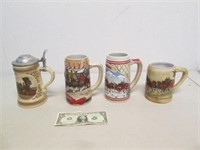 Beer Stein Lot - Budweiser Clydesdales &