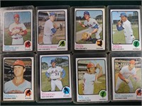 (8) 1973 Topps Baseball Cards- Reds & Mets