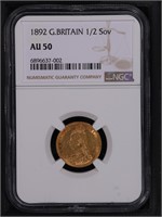 1892 1/2 Sov G. Britain NGC AU50