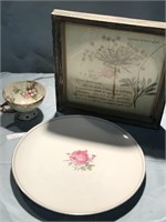 Decorative Plate, Cup and Picture Lot