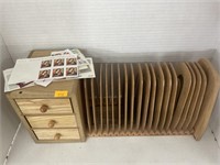 Letter organizer and stamps