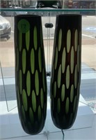 2 pc Art Glass Vases