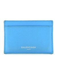 Balenciaga Bleu Calfskin Multi Card Wallet