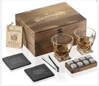 MIXOLOGY&CRAFT WHISKEY STONES AND GLASS SET