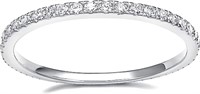 Classic Round 4.20ct White Topaz Eternity Ring