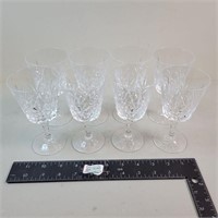 Set of 8 Lead Crystal Wine Glasses