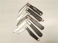 (5Pcs.) ASSORTED KEEN KUTTER FOLDING KNIVES