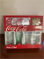 COCA COLA ASSORTED GLASS AND COASTER COLLECTION