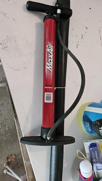 Bike Tire Pump & Roll of Leather like material