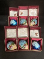 Set of 6 Ne Qwa Art Blown Ornaments