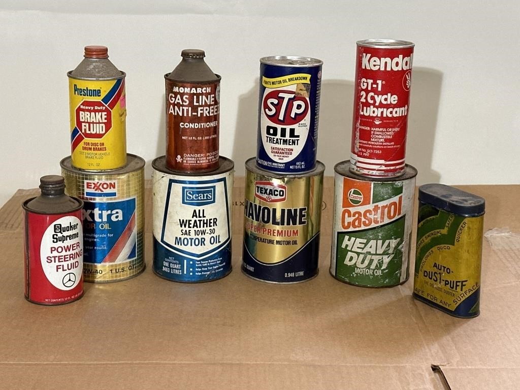 Some Vintage Oil, Anti Freeze, Auto Dust Puff