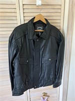 ST JOHNS BAY LEATHER JACKET WITH TAGS