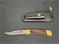 BUCK 110-USA FOLDING KNIFE W/ SHEATH