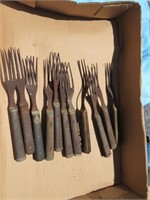 Vintage Wooden Handled Forks (Very old)