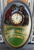 11 - NAPA VALLEY CALIFORNIA  WALL CLOCK 26X16"