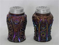 Octagon salt & pepper shakers - purple