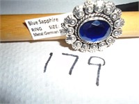 blue saphire ring size 8