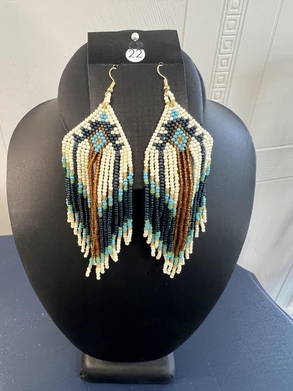 Beaded Indian Earrings U230