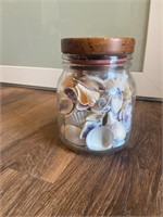 Jar of sea shells