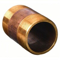 Nipple: Red Brass, 1"Nominal Pipe Size, 3 1/2 A72