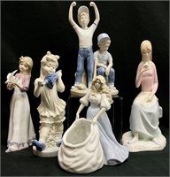 5pc Asst Porcelain Figurines
