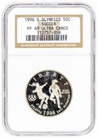 Coin 1996-S Olympics Soccer Proof-NGC-PF69UC