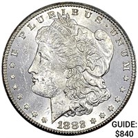 1882-CC Morgan Silver Dollar   UNC