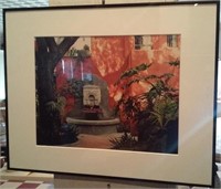 photographic art framed and matted fountain