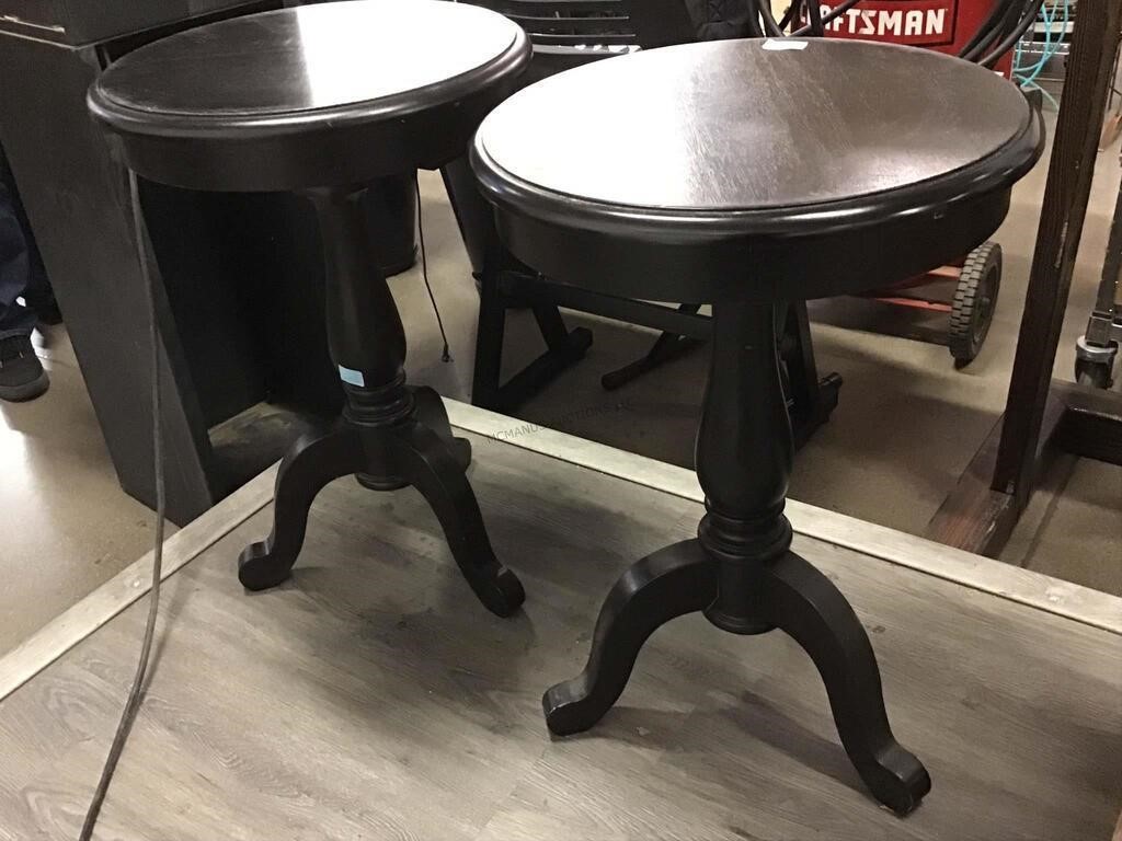 Pair Wood Side Tables - antique style