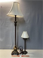2 MODERN CANDLE STICK ACCENT LAMPS - 1 TALL