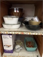 Contents of Kitchen Cabinet to Include Corningware