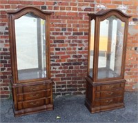 2pc Lighted Curio Cabinet by Hammary