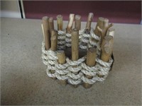 Vintage Driftwood handmade candle Holder