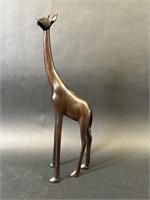 Dark Wood Giraffe Sculpture