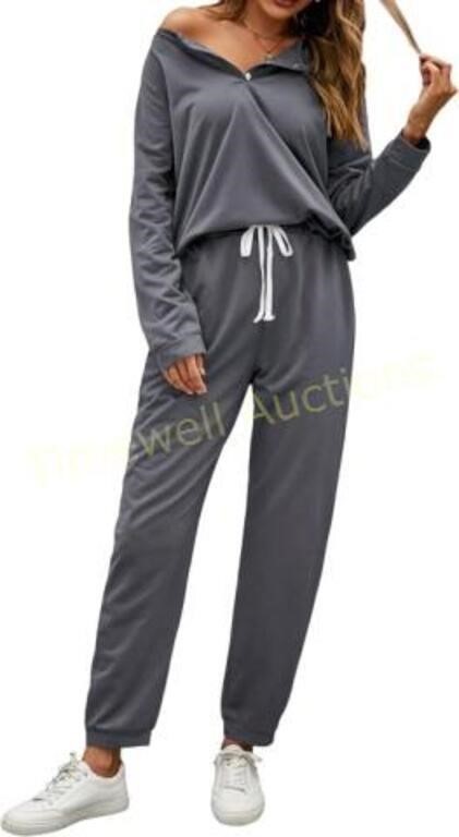 BLUEMING Women's Lounge Sets Dark Gray XLarge