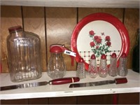 Vintage Red Kitchen Ware Decor (10 Pcs)