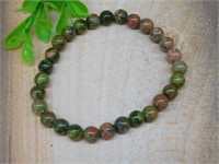 GENUINE STONE BEADED BRACELET ROCK STONE LAPIDARY