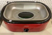 Turkey roaster - Oster brand roaster - red and